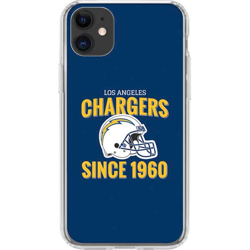 NFL Los Angeles Chargers Helmet iPhone 11 Clear Case
