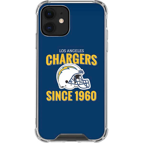 NFL Los Angeles Chargers Helmet iPhone 12 Clear Case