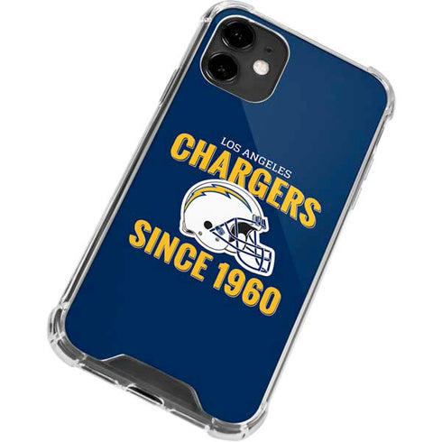 NFL Los Angeles Chargers Helmet iPhone 12 Clear Case