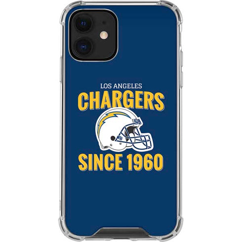 NFL Los Angeles Chargers Helmet iPhone 12 Mini Clear Case
