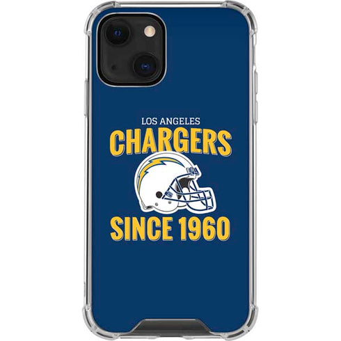 NFL Los Angeles Chargers Helmet iPhone 14 Plus Clear Case