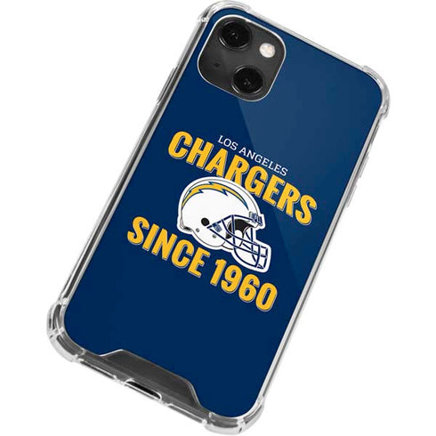 NFL Los Angeles Chargers Helmet iPhone 15 Plus Clear Case