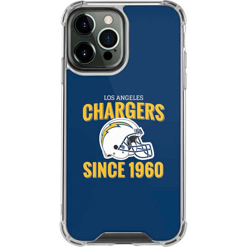 NFL Los Angeles Chargers Helmet iPhone 14 Pro Max Clear Case