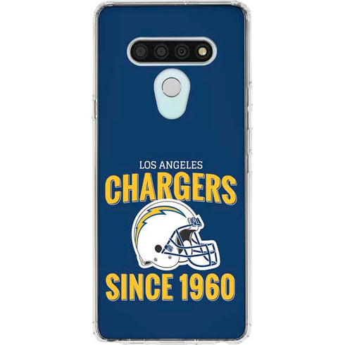 NFL Los Angeles Chargers Helmet LG Stylo 6 Clear Case
