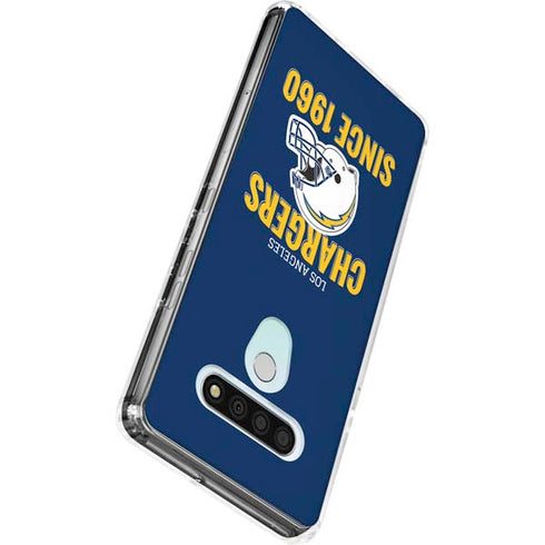 NFL Los Angeles Chargers Helmet LG Stylo 6 Clear Case