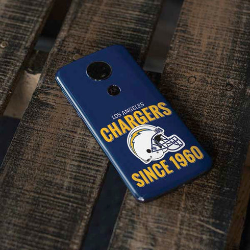 NFL Los Angeles Chargers Helmet Moto E5 Plus Skin