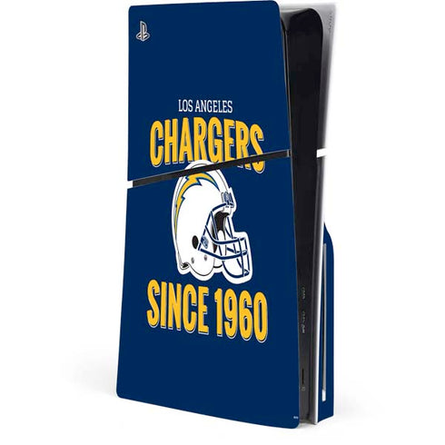 NFL Los Angeles Chargers Helmet PS5 Slim Disk Console Skin