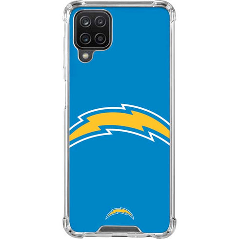 NFL Los Angeles Chargers Large Logo Galaxy A12 Clear Case