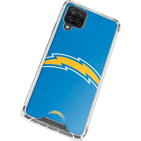 NFL Los Angeles Chargers Large Logo Galaxy A12 Clear Case