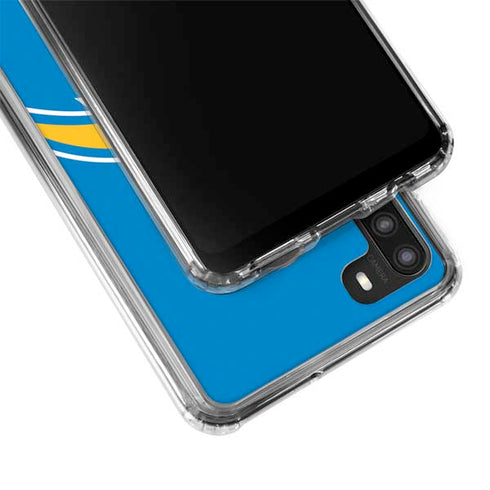 NFL Los Angeles Chargers Large Logo Galaxy A21 Clear Case