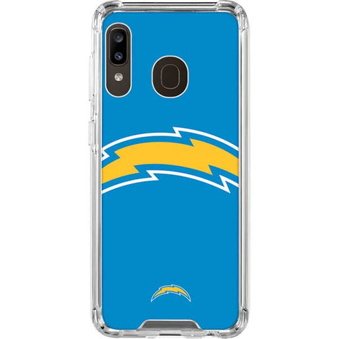 NFL Los Angeles Chargers Large Logo Galaxy A30 Clear Case