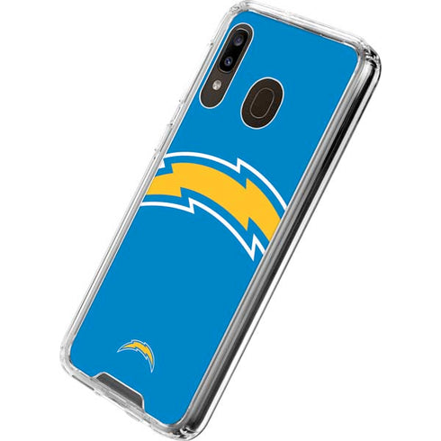 NFL Los Angeles Chargers Large Logo Galaxy A30 Clear Case
