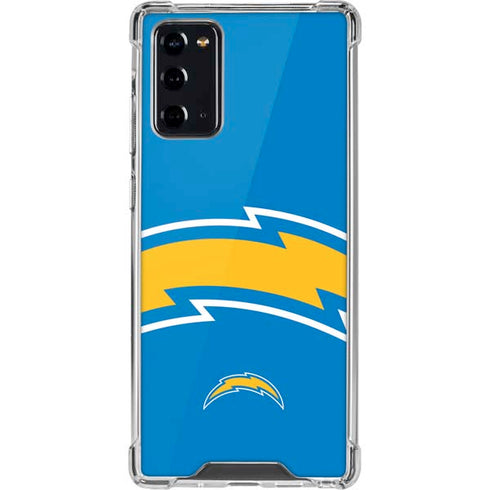 NFL Los Angeles Chargers Large Logo Galaxy Note20 5G Clear Case
