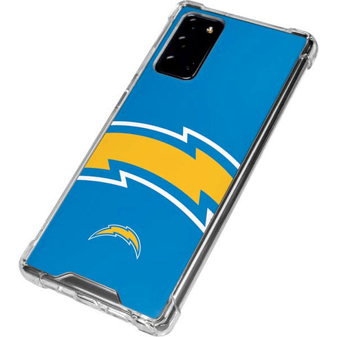 NFL Los Angeles Chargers Large Logo Galaxy Note20 5G Clear Case
