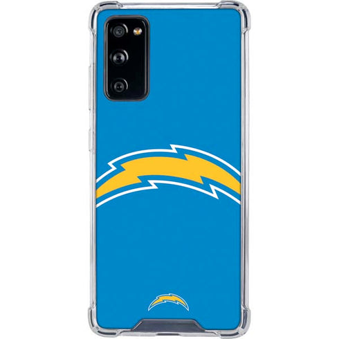 NFL Los Angeles Chargers Large Logo Galaxy S20 FE Clear Case