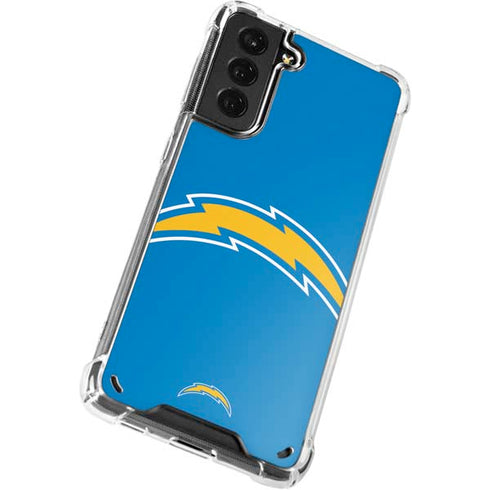 NFL Los Angeles Chargers Large Logo Galaxy S21 5G Clear Case
