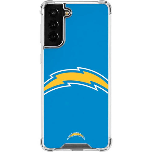 NFL Los Angeles Chargers Large Logo Galaxy S21 FE Clear Case