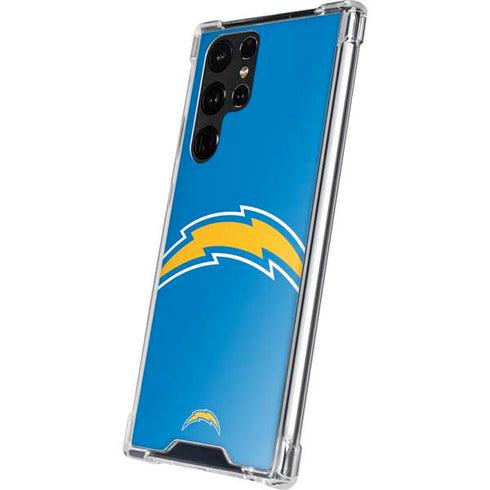 NFL Los Angeles Chargers Large Logo Galaxy S22 Ultra Clear Case