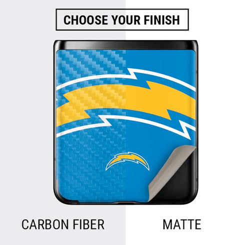 NFL Los Angeles Chargers Large Logo Galaxy Z Flip Skin
