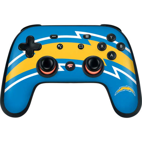 NFL Los Angeles Chargers Large Logo Google Stadia Controller Skin