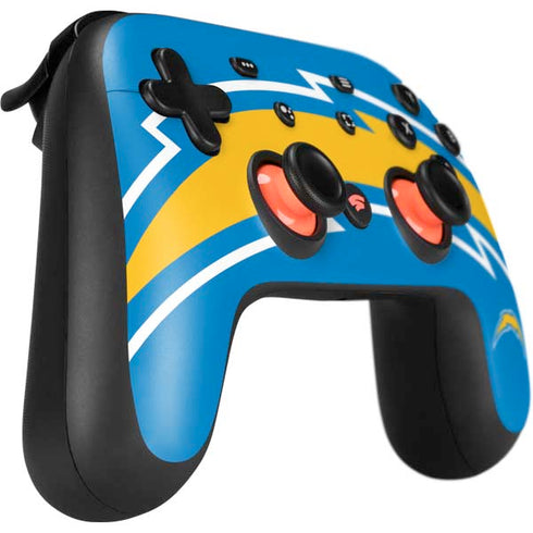 NFL Los Angeles Chargers Large Logo Google Stadia Controller Skin