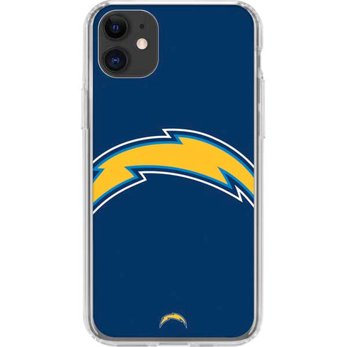 NFL Los Angeles Chargers Large Logo iPhone 11 Clear Case