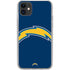 NFL Los Angeles Chargers Large Logo iPhone 11 Clear Case