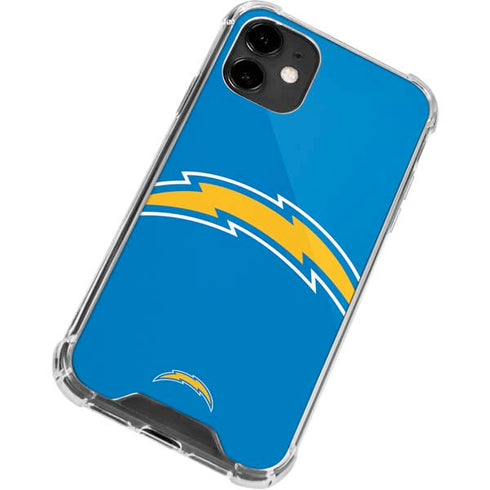 NFL Los Angeles Chargers Large Logo iPhone 12 Clear Case