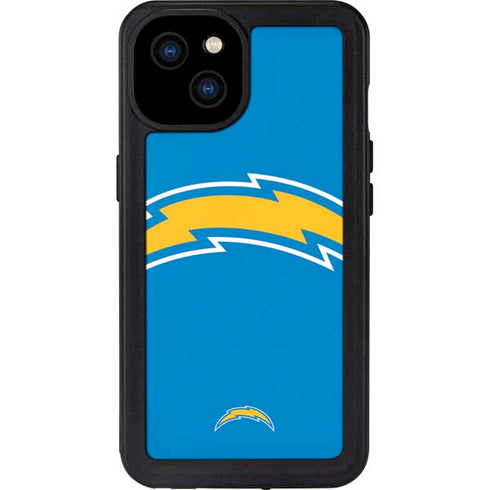 NFL Los Angeles Chargers Large Logo iPhone 15 Plus Waterproof Case