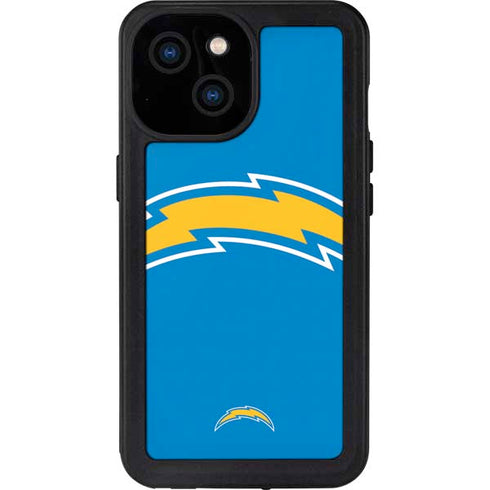 NFL Los Angeles Chargers Large Logo iPhone 15 Waterproof Case