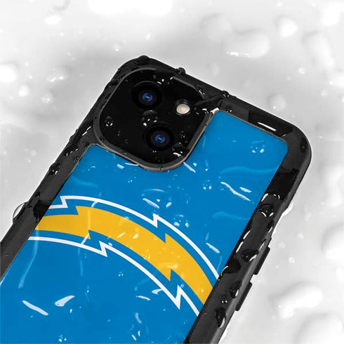 NFL Los Angeles Chargers Large Logo iPhone 15 Waterproof Case