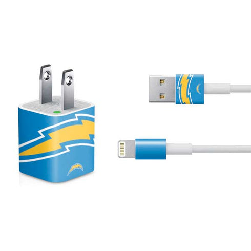 NFL Los Angeles Chargers Large Logo iPhone Charger (5W USB) Skin