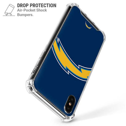 NFL Los Angeles Chargers Large Logo iPhone X/XS Clear Case