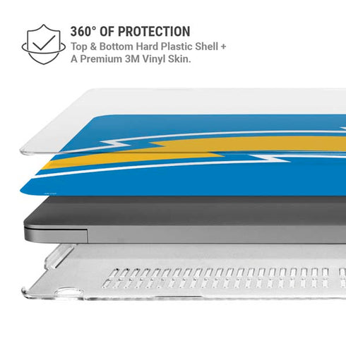 NFL Los Angeles Chargers Large Logo MacBook Pro 16in (2021-25) Case plus Skin