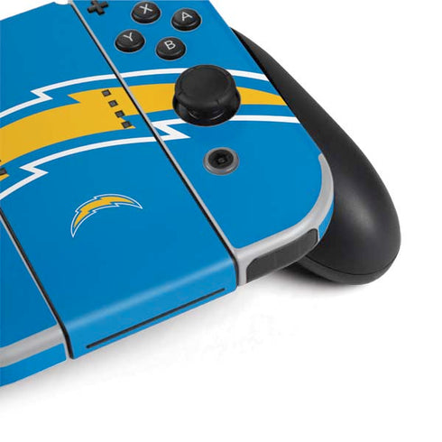 NFL Los Angeles Chargers Large Logo Nintendo Switch OLED (2021) Skin