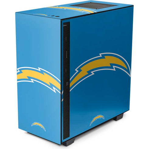 NFL Los Angeles Chargers Large Logo NZXT H510 Compact ATX Mid-Tower Case Skin
