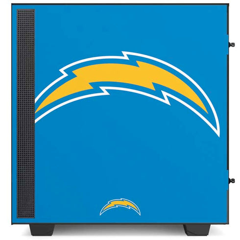 NFL Los Angeles Chargers Large Logo NZXT H510 Compact ATX Mid-Tower Case Skin