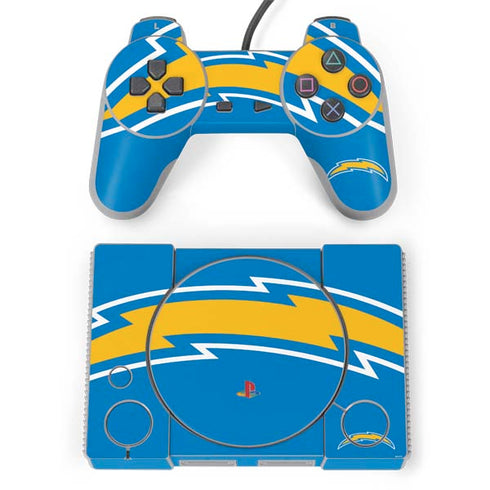 NFL Los Angeles Chargers Large Logo PlayStation Classic Bundle Skin