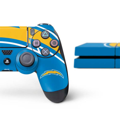 NFL Los Angeles Chargers Large Logo PS4 Console and Controller Bundle Skin