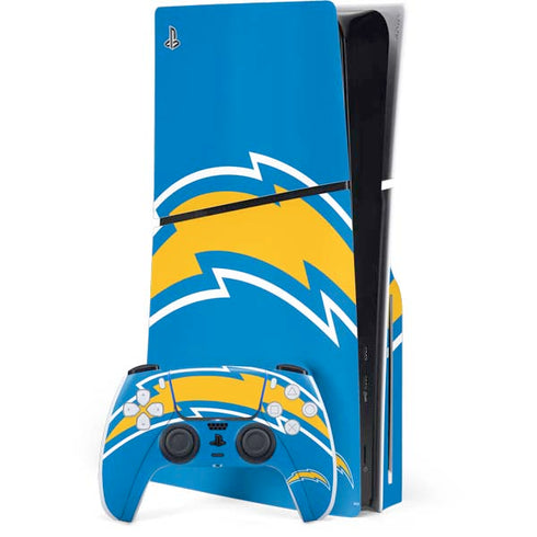NFL Los Angeles Chargers Large Logo PS5 Slim Disk Bundle Skin