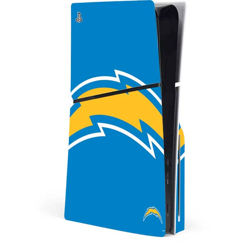 NFL Los Angeles Chargers Large Logo PS5 Slim Disk Console Skin