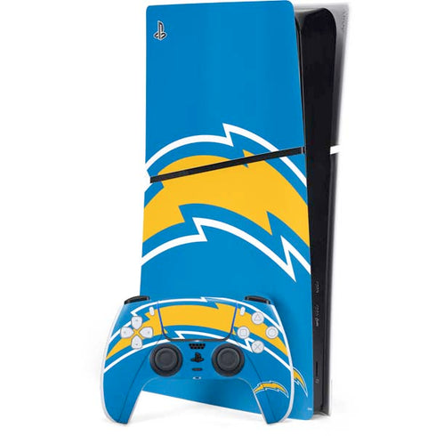 NFL Los Angeles Chargers Large Logo PS5 Slim Digital Edition Console Skin