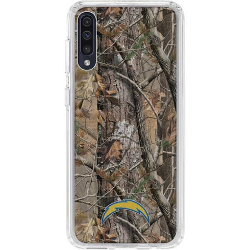NFL Los Angeles Chargers Realtree AP Camo Galaxy A50 Clear Case