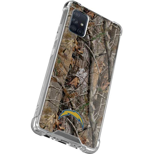 NFL Los Angeles Chargers Realtree AP Camo Galaxy A51 5G Clear Case