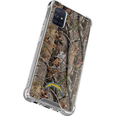 NFL Los Angeles Chargers Realtree AP Camo Galaxy A71 5G Clear Case