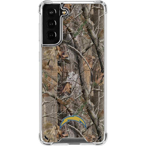 NFL Los Angeles Chargers Realtree AP Camo Galaxy S21 Plus 5G Clear Case