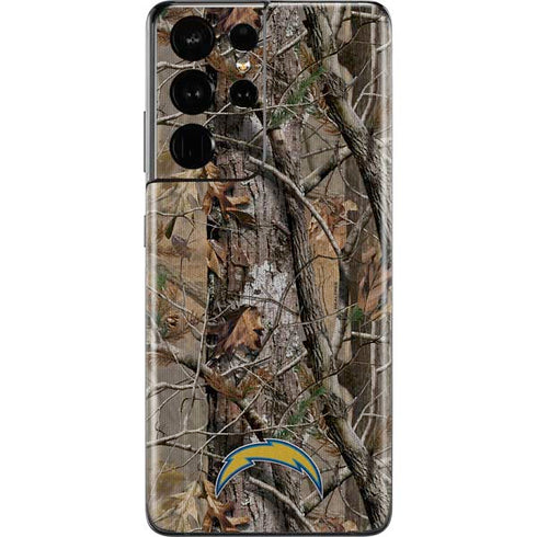 NFL Los Angeles Chargers Realtree AP Camo Galaxy S21 Ultra 5G Skin