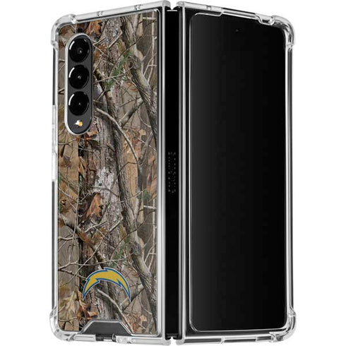 NFL Los Angeles Chargers Realtree AP Camo Galaxy Z Fold4 5G Clear Case