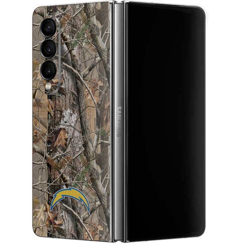 NFL Los Angeles Chargers Realtree AP Camo Galaxy Z Fold4 5G Skin