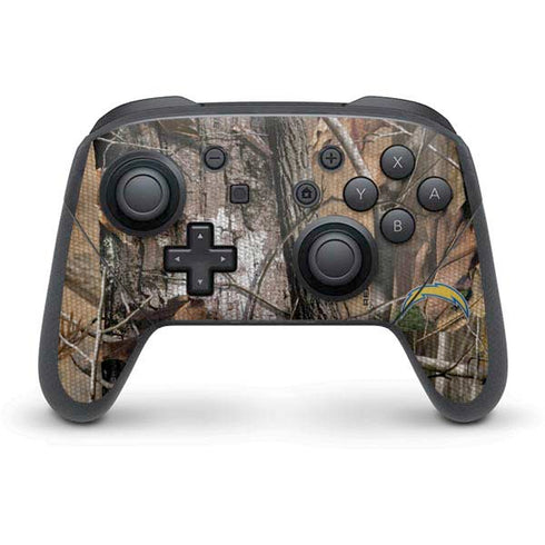 NFL Los Angeles Chargers Realtree AP Camo Nintendo Switch Pro Controller Skin